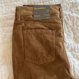 Style & Co corduroy pants NWT